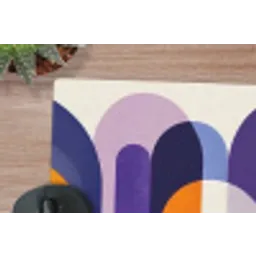 Vormen - Abstract - Grafisch - Oranje muismat rubber klein -closeup
