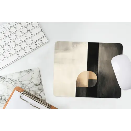 Vormen - Modern - Zwart muismat rubber klein -witbureau