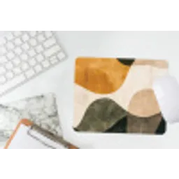 Vormen - Okergeel - Abstract muismat rubber klein -witbureau