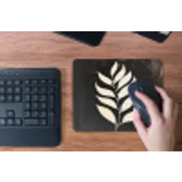 Blad - Wit - Minimalistisch muismat rubber klein -toetsenbord