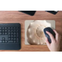 Schelp - Detail - Beige muismat rubber klein -toetsenbord