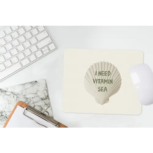 Schelp - Quote - Groen muismat rubber klein -witbureau