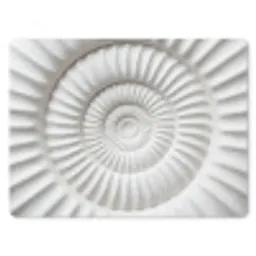 Schelp - Spiraal - Wit muismat rubber klein -3d