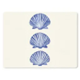Schelpen - Blauw - Patroon muismat rubber klein -3d