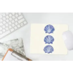 Schelpen - Blauw - Patroon muismat rubber klein -witbureau