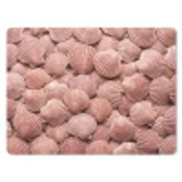 Schelpen - Patroon - Roze muismat rubber klein -3d