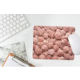 Schelpen - Patroon - Roze muismat rubber klein -witbureau