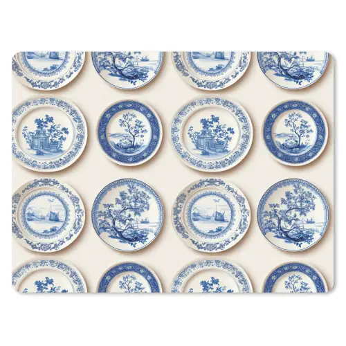 Borden - Bomen - Planten - Blauw muismat rubber klein 262 -3d