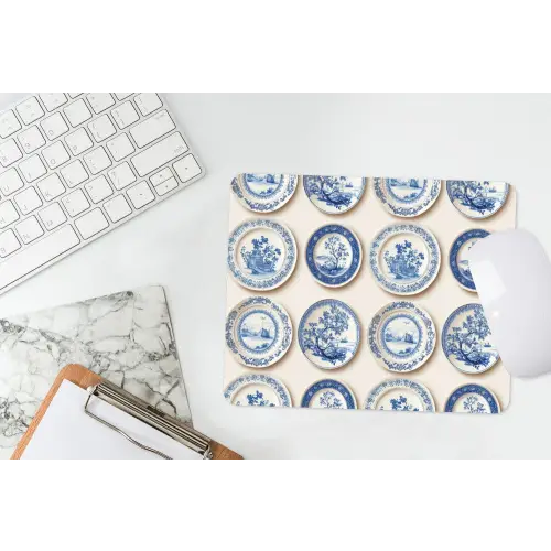 Borden - Bomen - Planten - Blauw muismat rubber klein 262 -witbureau