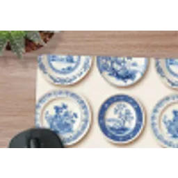 Borden - Bomen - Planten - Blauw muismat rubber klein 262 -closeup