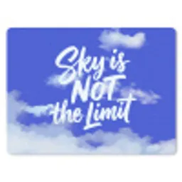 Sky is not the limit - Blauwe lucht - Wolken muismat rubber klein -3d