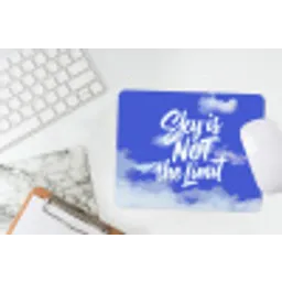 Sky is not the limit - Blauwe lucht - Wolken muismat rubber klein -witbureau