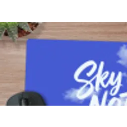 Sky is not the limit - Blauwe lucht - Wolken muismat rubber klein -closeup