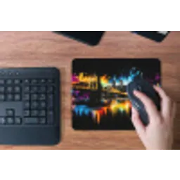Skyline - Brug - Verlichting - Kleuren muismat rubber klein -toetsenbord