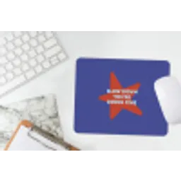 Slow down you're doing fine - Ster - Blauw muismat rubber klein -witbureau