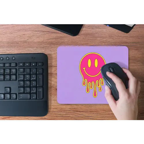 Smiley - Drip - Neon muismat rubber klein -toetsenbord