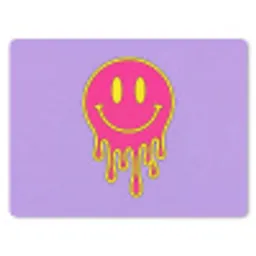 Smiley - Drip - Neon muismat rubber klein -3d