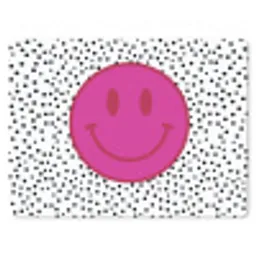 Smiley - Roze - Stippen muismat rubber klein -3d