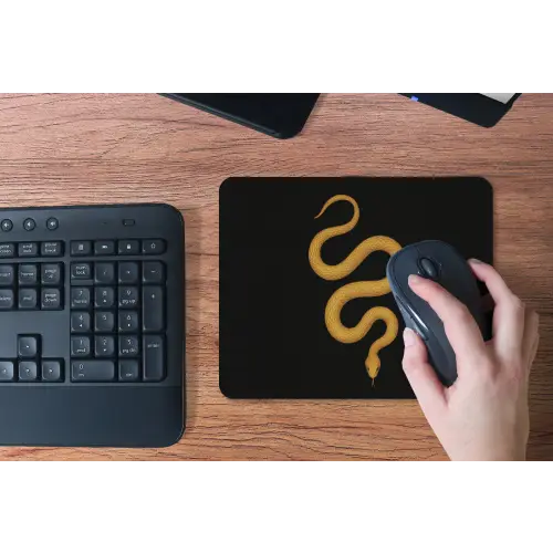 Slang - Minimalistisch - Goud muismat rubber klein -toetsenbord