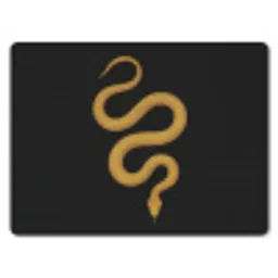 Slang - Minimalistisch - Goud muismat rubber klein -3d
