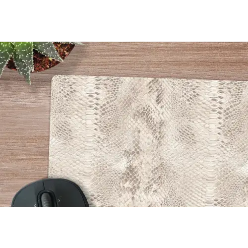 Slang - Patroon - Beige muismat rubber klein 262 -closeup
