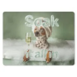 Soak it all in - Hond - Bad muismat rubber klein -3d