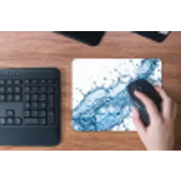 Spash - Water - Blauw muismat rubber klein -toetsenbord