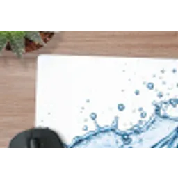 Spash - Water - Blauw muismat rubber klein -closeup