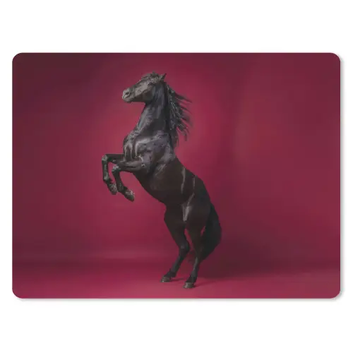 Hengst - Steigert - Rood muismat rubber klein -3d