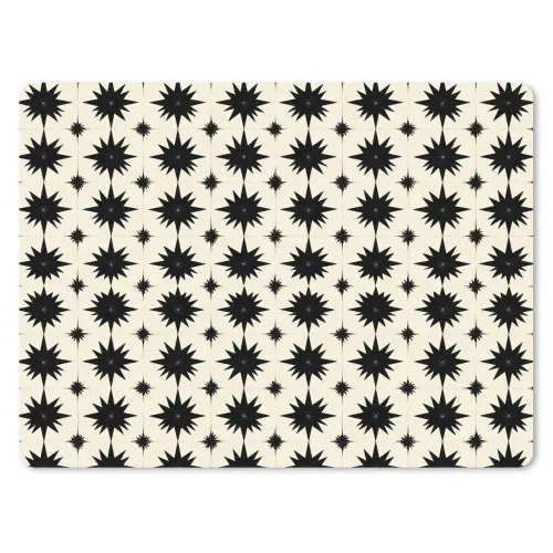 Stervormen - Geometrisch - Zwart muismat rubber klein 262 -3d