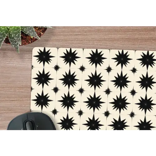 Stervormen - Geometrisch - Zwart muismat rubber klein 262 -closeup