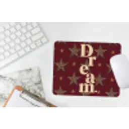 Sterren - Luipaardprint - Dream - Bordeaux muismat rubber klein -witbureau