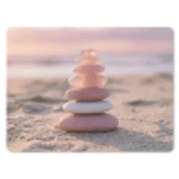 Stenen - Zand - Roze muismat rubber klein -3d