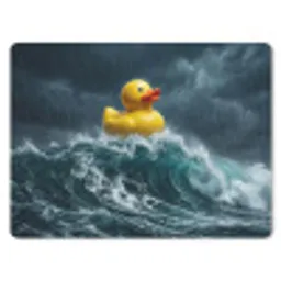 Storm - Badeend - Golven muismat rubber klein -3d