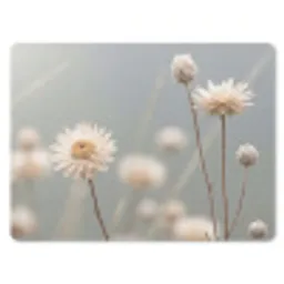 Strobloemen - Wit - Daglicht muismat rubber klein -3d