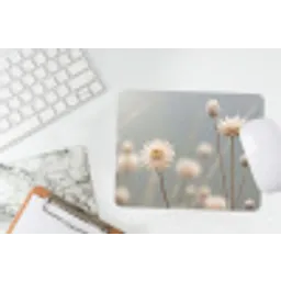 Strobloemen - Wit - Daglicht muismat rubber klein -witbureau