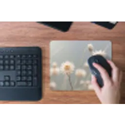 Strobloemen - Wit - Daglicht muismat rubber klein -toetsenbord