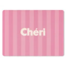 Gestreept - Roze - Chéri muismat rubber klein -3d