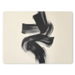 Strepen - Zwart - Abstract muismat rubber klein -3d