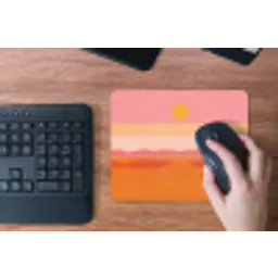 Zon - Abstract - Landschap - Oranje muismat rubber klein -toetsenbord
