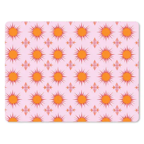 Zon - Patroon - Roze muismat rubber klein 262 -3d