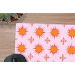 Zon - Patroon - Roze muismat rubber klein 262 -closeup