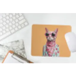 Zonnebril - Kat - Sjaal - Bloemen muismat rubber klein -witbureau
