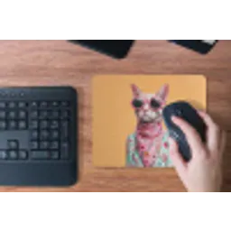 Zonnebril - Kat - Sjaal - Bloemen muismat rubber klein -toetsenbord