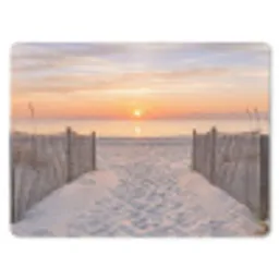 Zonsondergang - Strand - Zand muismat rubber klein -3d