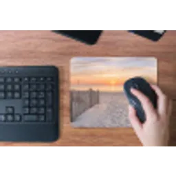 Zonsondergang - Strand - Zand muismat rubber klein -toetsenbord