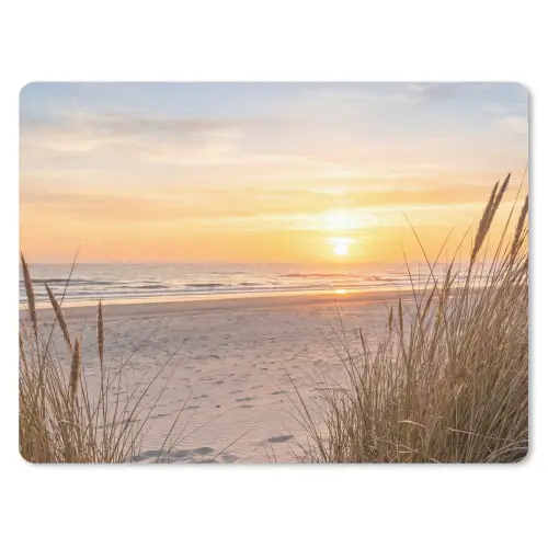 Zonsondergang - Duinen - Zee muismat rubber klein -3d