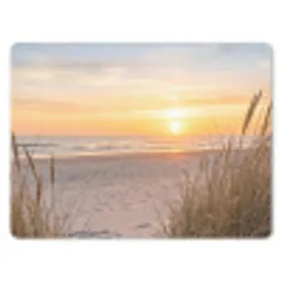 Zonsondergang - Duinen - Zee muismat rubber klein -3d