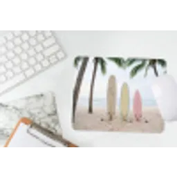 Surfboard - Palmbomen - Kleurrijk muismat rubber klein -witbureau