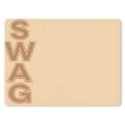 Swag - Bruin - Beige muismat rubber klein -3d